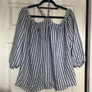 Sweet striped summer blouse